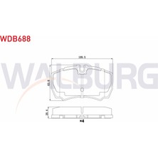 Otoco Ford Transit (V347) 2.4 Tdci 2006-2014 / 3.2 Tdci 2006-2014 Arka Fren Balatası