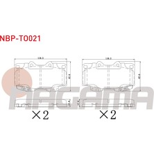 Otoco Toyota Hi-Lux Pick Up 2.5 D 2005-2011 / Hi-Lux Pick Up 2.5 D-4d 2005-2011 Ön Ikazlı Fren Balatası