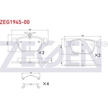 Otoco Vw Golf Vııı - Caddy V 2020 / Skoda Octavia Iv (Nx3) 2020 Arka 272MM Dısk Fren Balatası