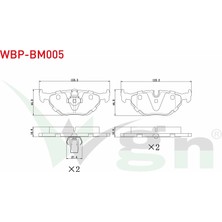 Otoco Bmw 5 Serisi (E39) 520 I 1995-2003 / (E39) 523 I 1995-2003 Arka Fren Balatası