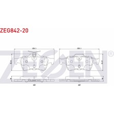 Otoco Fren Balata Arka Vectra C 1.6 16V-1.9 Cdtı-2.0 Dtı 2002-2008/CITROEN C5 Iıı 1.6 Hdı-1.6 Thp 2008-201