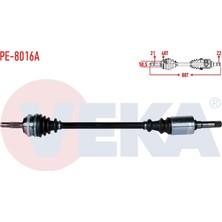 Otoco Peugeot 106 Iı 1.4ı Absli 48 Dis Uzunluk 807MM 1996-2002 Komple Aks Sag On