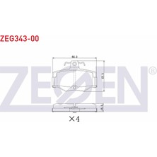 Otoco Nissan Primera (P10) 2.0ı 1990-1998 / Primera (P11) 1.8ı 16V 1996-2001 Arka Fren Balatası
