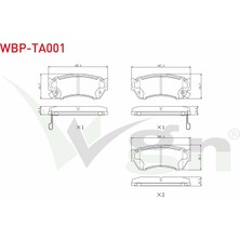 Otoco Fren Balata On Ikazlı Tata Indıgo 1.4 D 2003-/ 1.4 2003-/ Suzukı Swıft Iı 1.3i 1989-2004 / 1.0i 1989