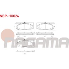 Otoco Honda Accord Iv-V-Vi 1.6ı 2.0ı 16V 1990-1993-1997 / Accord Vı 1.6ı 1997-2003 Ön Ikazlı Fren Balatası