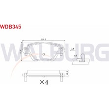 Otoco Ford Mondeo Iıı 1.6ı 16V 2000-2007 / Mondeo Iıı 2.0ı 16V 2000-2007 Arka Fren Balatası