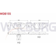 Otoco Bmw 5 Serisi (E39) 520 I 1995-2003 / (E39) 523 I 1995-2003 Arka Fren Balatası