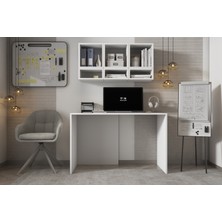 Genç Odası Çalışma Masası - Depolama Alanlı ve Modern Tasarım Ofis Masası PNR-CMS-1040