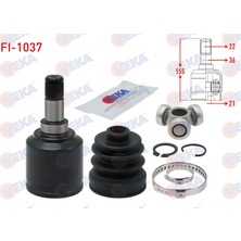 Otoco Fiat Egea 1.4 16V 22X21X36 Uzunluk 155MM 2015 Aks Kafasi Sol-Sag On Ic