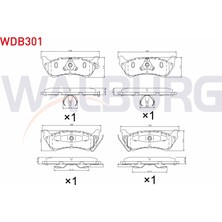 Otoco Mercedes M Class (W163) ml 320 1998-2005 / M Class ml 270 Cdı 1998-2005 Arka Ikazlı Fren Balatası