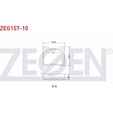 Otoco Mercedes E Serisi (W124) E 250 D 1993-1995 / E 200 1993-1995 Arka Fren Balatası