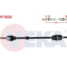 Otoco Hyundai I20 (Pb,pbt) 1.4 Cvvt A-T Absli 48 Dis Uzunluk 933MM 2008-2015 Komple Aks Sag On