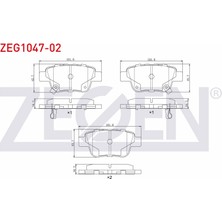 Otoco Toyota Avensis (T25) 1.6 Vvt-I 2003-2008 / Toyota Avensis 1.8 2003-2008 Arka Ikazlı Fren Balatası