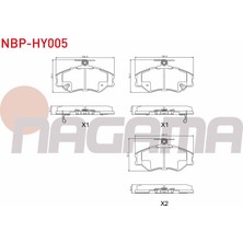 Otoco Hyundai H100 2.5 D 1993-2004 Ön Ikazlı Fren Balatası