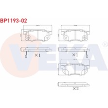 Otoco Honda Civic V 1.3 1992-1995 / Integra (Da) 1.8ı 16V 1985-1993 Ön Ikazlı Fren Balatası