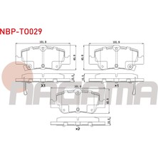 Otoco Toyota Corolla 1.4 D 2007-2012 / Corolla 1.4 D-4d 2007-2012 Arka Ikazlı Fren Balatası