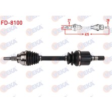 Otoco Ford Transit Connect 1.5 Tdci 6AT 2013 / Tourneo Connect 1.5 Tdci 6A Komple Aks Sol On Uzunluk 635MM