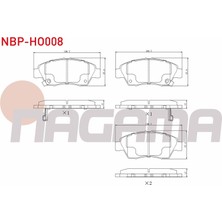 Otoco Honda Civic Vı 1.6ı 1995-2001 / Civic Vı 1.5ı 1995-2001 Ön Ikazlı Fren Balatası