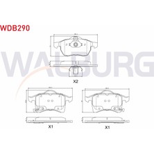 Otoco Opel Zafira A 1.6 16V 1999-2005 / Zafira A 1.8 16V 1999-2005 Ön Ikazlı Fren Balatası