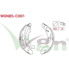 Otoco Fren Pabuc Balata Arka Symbol Iı 1.5 Dcı Levyelı 203,2X38 mm 2008-2012/C3 1.4 Hdı 2002-2009/LOGAN 1.