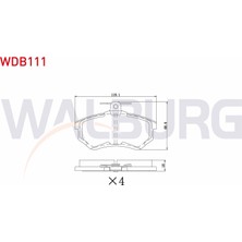 Otoco Volkswagen Polo Classic (6kv2) 1.6 1995-2001 / Golf Iı (19E,1G1) 1.8 Gti 1983-1992 Ön Fren Balatası