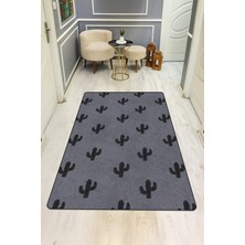 NEWORA Modern Desenli Dijital Baskı Kaymaz Taban Halı H0740