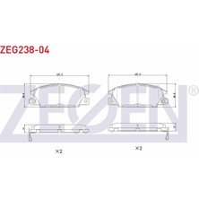 Otoco Opel Frontera A 2.0ı 1992-1998 / Frontera A 2.5 Tds 1992-1998 Ön Ikazlı Fren Balatası
