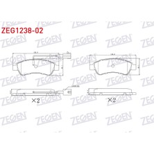 Otoco Fiat Ducato 2.0 Mjt 2014 / Ducato 2.3 Mjt 2014 Arka Cıft Fişli Fren Balatası