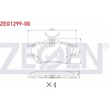 Otoco Fiat Scudo (270) 1.6 Mjt 2007 / Scudo 2.0 Mjt 2007 Arka Fren Balatası