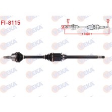 Otoco Fiat 500 x 1.6 Mjt 6AT / 6mt 2014 Komple Aks Sag On Uzunluk 1000MM