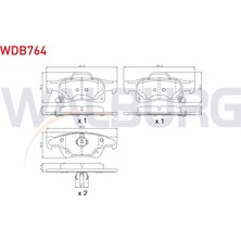 Otoco Jeep Grand Cherokee Iv (Wk,wk2) 3.0 Crd 4x4 2010 Arka Ikazlı Fren Balatası