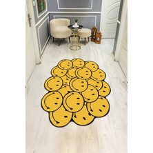 NEWORA Modern Desenli Dijital Baskı Kaymaz Taban Halı H0894
