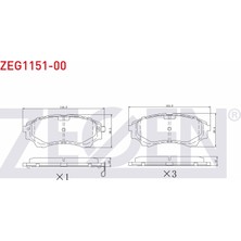 Otoco Ford Ranger 2.5 Tdci 4x4 2002-2006 / Ranger 2.2 Tdci 2002-2006 Ön Ikazlı Fren Balatası