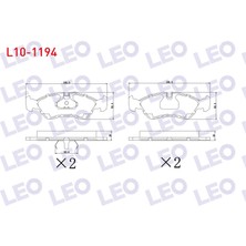 Otoco Opel Vectra B 1.6ı 1995-2003 / Vectra B 1.8ı 16V 1995-2003 Ön Fren Balatası