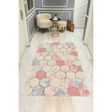 NEWORA Modern Desenli Dijital Baskı Kaymaz Taban Halı H0879