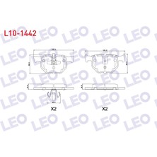 Otoco Bmw 3 Serisi (E90) 318 cl 2005-2011 / (E90) 320 I 2005-2011 Arka Fren Balatası