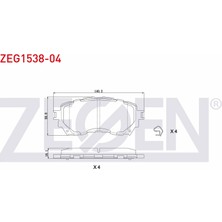 Otoco Mazda 6 (Gj,gh) 2.0 2013 / 6 (Gj,gh) 2.2 D 2013 Ön Fren Balatası