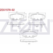 Otoco Mazda 3 (Bm) Skyactive G100 - G120 - G165 - D150 2013 Arka Ikazlı 13.8mm Fren Balatası