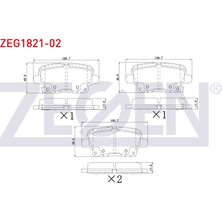 Otoco Opel Insignia B (Z18) 1.5 T - 1.5 D - 1.6 Cdti - 2.0 Cdti 2017 Arka Ikazlı Fren Balatası