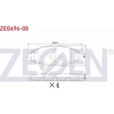 Otoco Chevrolet Spark 1.0ı 2005-2010 / Spark 0.8ı 2005-2010 Ön Fren Balatası