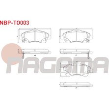 Otoco Toyota Avensis (T25) 1.6 Vvt-I 2003-2008 / Toyota Avensis 1.8 2003-2008 Ön Ikazlı Fren Balatası