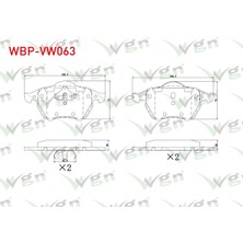Otoco Volkswagen Sharan (7m8,7m9,7m6) 1.8 T 1995-2010 / Sharan 1.9 Tdı 1995-2010 Ön Fren Balatası