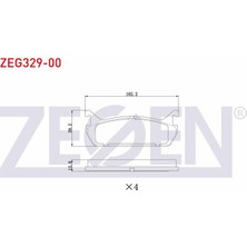Otoco Mazda 323 Vı (Bj) 2.0ı 1998-2004 / 323 Iv (Bg) 1.8ı 16V 1989-1994 Arka Fren Balatası