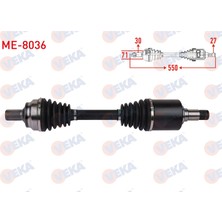 Otoco Mercedes Glk-Serisi (X204) 350 Cdı 2012-2015 Komple Aks Sag On Uzunluk 550MM