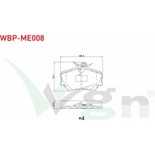 Otoco Mercedes C Serisi (W202) 1993-2000 Ön Fren Balatası