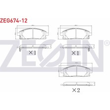 Otoco Nissan X-Trail (T30) 2.0ı 2001-2007 / X-Trail (T30) 2.5ı 2001-2007 Ön Ikazlı Fren Balatası