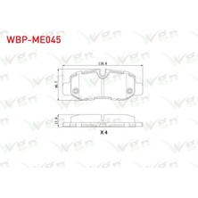 Otoco Mercedes Vito (W447) 111 Cdı 2014 / (W447) 114 Cdı 2014 Arka Fren Balatası