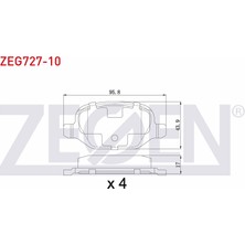 Otoco Fiat Linea 1.6 Mjt 2007 / Linea 1.4 T-Jet 2007 Arka Fren Balatası