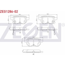 Otoco Toyota Corolla (E15_) 1.6 Vvt-I 2007-2012 / Auris (ZRE15) 1.6 Vvt-I 2007-2012 Arka Fren Balatası
