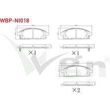 Otoco Nissan X-Trail (T30) 2.0ı 2001-2007 / X-Trail (T30) 2.5ı 2001-2007 Ön Ikazlı Fren Balatası